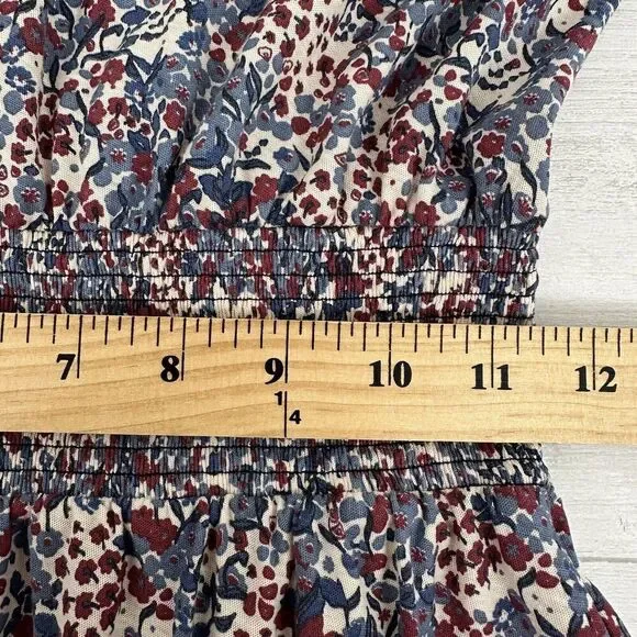 Nation LTD Martine Knit Midi Dress Size Small Floral Print Tiered Smocked Waist - Picture 14 of 16
